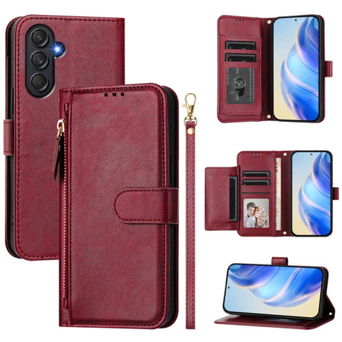 Multi-Card Slots Zipper Wallet Leather Phone Case, For Samsung Galaxy M56 5G, For Samsung Galaxy M16 5G / F16 5G, For Samsung Galaxy M06 5G / F06 5G, For Samsung Galaxy M35 5G, For Samsung Galaxy M55 / C55 5G, For Samsung Galaxy M15 5G / F15 5G        ...