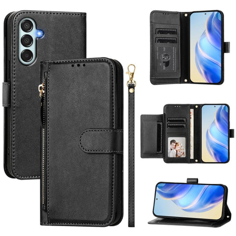 Multi-Card Slots Zipper Wallet Leather Phone Case, For Samsung Galaxy M56 5G, For Samsung Galaxy M16 5G / F16 5G, For Samsung Galaxy M06 5G / F06 5G, For Samsung Galaxy M35 5G, For Samsung Galaxy M55 / C55 5G, For Samsung Galaxy M15 5G / F15 5G        ...