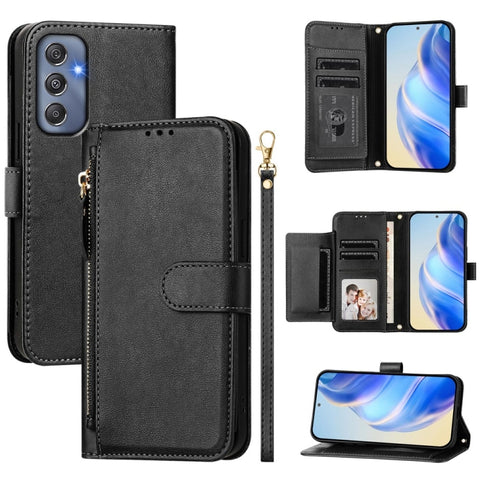 Multi-Card Slots Zipper Wallet Leather Phone Case, For Samsung Galaxy M56 5G, For Samsung Galaxy M16 5G / F16 5G, For Samsung Galaxy M06 5G / F06 5G, For Samsung Galaxy M35 5G, For Samsung Galaxy M55 / C55 5G, For Samsung Galaxy M15 5G / F15 5G        ...
