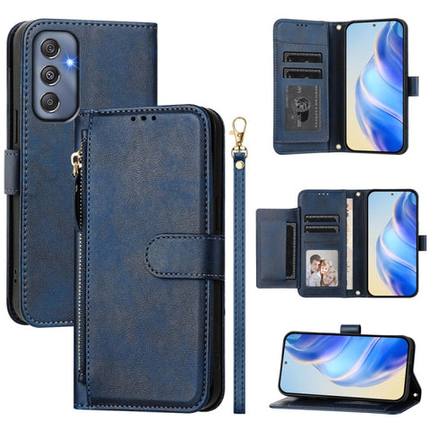 Multi-Card Slots Zipper Wallet Leather Phone Case, For Samsung Galaxy M56 5G, For Samsung Galaxy M16 5G / F16 5G, For Samsung Galaxy M06 5G / F06 5G, For Samsung Galaxy M35 5G, For Samsung Galaxy M55 / C55 5G, For Samsung Galaxy M15 5G / F15 5G        ...
