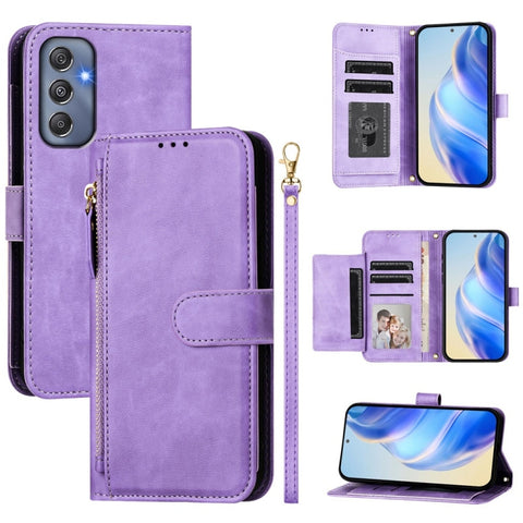 Multi-Card Slots Zipper Wallet Leather Phone Case, For Samsung Galaxy M56 5G, For Samsung Galaxy M16 5G / F16 5G, For Samsung Galaxy M06 5G / F06 5G, For Samsung Galaxy M35 5G, For Samsung Galaxy M55 / C55 5G, For Samsung Galaxy M15 5G / F15 5G        ...