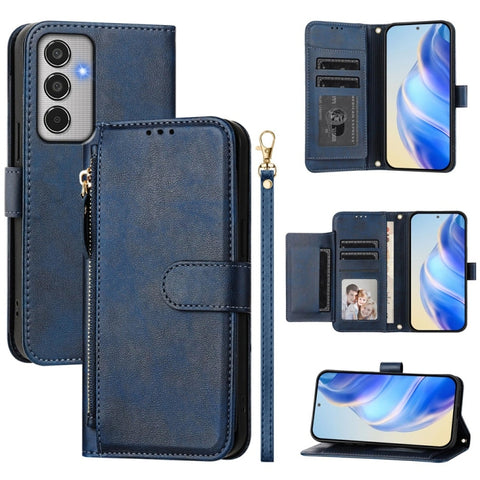 Multi-Card Slots Zipper Wallet Leather Phone Case, For Samsung Galaxy M56 5G, For Samsung Galaxy M16 5G / F16 5G, For Samsung Galaxy M06 5G / F06 5G, For Samsung Galaxy M35 5G, For Samsung Galaxy M55 / C55 5G, For Samsung Galaxy M15 5G / F15 5G        ...