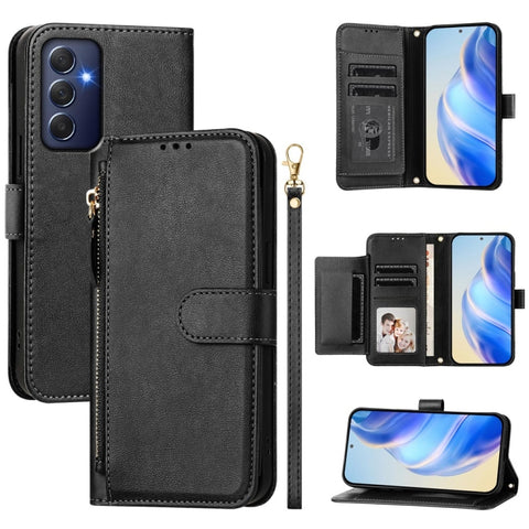 Multi-Card Slots Zipper Wallet Leather Phone Case, For Samsung Galaxy M56 5G, For Samsung Galaxy M16 5G / F16 5G, For Samsung Galaxy M06 5G / F06 5G, For Samsung Galaxy M35 5G, For Samsung Galaxy M55 / C55 5G, For Samsung Galaxy M15 5G / F15 5G        ...