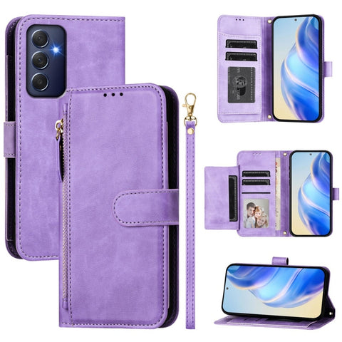 Multi-Card Slots Zipper Wallet Leather Phone Case, For Samsung Galaxy M56 5G, For Samsung Galaxy M16 5G / F16 5G, For Samsung Galaxy M06 5G / F06 5G, For Samsung Galaxy M35 5G, For Samsung Galaxy M55 / C55 5G, For Samsung Galaxy M15 5G / F15 5G        ...