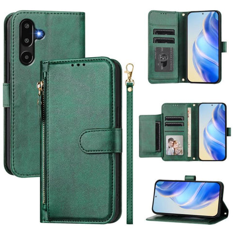 Multi-Card Slots Zipper Wallet Leather Phone Case, For Samsung Galaxy M56 5G, For Samsung Galaxy M16 5G / F16 5G, For Samsung Galaxy M06 5G / F06 5G, For Samsung Galaxy M35 5G, For Samsung Galaxy M55 / C55 5G, For Samsung Galaxy M15 5G / F15 5G        ...