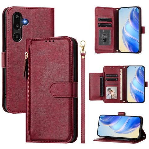Multi-Card Slots Zipper Wallet Leather Phone Case, For Samsung Galaxy M56 5G, For Samsung Galaxy M16 5G / F16 5G, For Samsung Galaxy M06 5G / F06 5G, For Samsung Galaxy M35 5G, For Samsung Galaxy M55 / C55 5G, For Samsung Galaxy M15 5G / F15 5G        ...