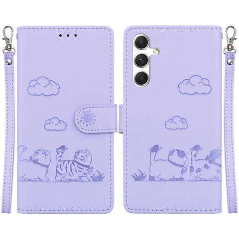 Cute Cats RFID Leather Phone Case, For Galaxy S26 FE 5G, For Samsung Galaxy S26+ 5G, For Samsung Galaxy S26 Edge 5G, For Samsung Galaxy S26 Ultra 5G, For Samsung Galaxy S26 5G, For Samsung Galaxy S25 FE 5G, For Samsung Galaxy S25 Edge 5G               ...