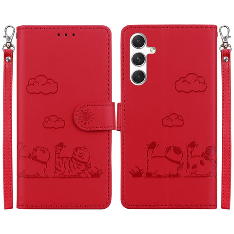 Cute Cats RFID Leather Phone Case, For Galaxy S26 FE 5G, For Samsung Galaxy S26+ 5G, For Samsung Galaxy S26 Edge 5G, For Samsung Galaxy S26 Ultra 5G, For Samsung Galaxy S26 5G, For Samsung Galaxy S25 FE 5G, For Samsung Galaxy S25 Edge 5G               ...