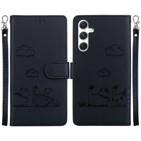 Cute Cats RFID Leather Phone Case, For Galaxy S26 FE 5G, For Samsung Galaxy S26+ 5G, For Samsung Galaxy S26 Edge 5G, For Samsung Galaxy S26 Ultra 5G, For Samsung Galaxy S26 5G, For Samsung Galaxy S25 FE 5G, For Samsung Galaxy S25 Edge 5G               ...
