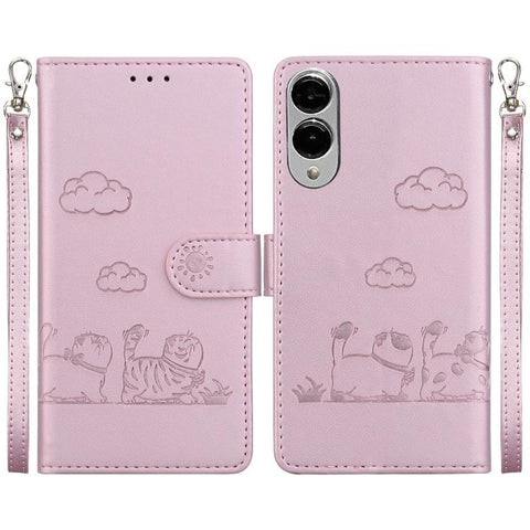 Cute Cats RFID Leather Phone Case, For Galaxy S26 FE 5G, For Samsung Galaxy S26+ 5G, For Samsung Galaxy S26 Edge 5G, For Samsung Galaxy S26 Ultra 5G, For Samsung Galaxy S26 5G, For Samsung Galaxy S25 FE 5G, For Samsung Galaxy S25 Edge 5G               ...