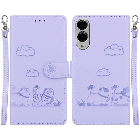 Cute Cats RFID Leather Phone Case, For Galaxy S26 FE 5G, For Samsung Galaxy S26+ 5G, For Samsung Galaxy S26 Edge 5G, For Samsung Galaxy S26 Ultra 5G, For Samsung Galaxy S26 5G, For Samsung Galaxy S25 FE 5G, For Samsung Galaxy S25 Edge 5G               ...