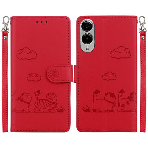 Cute Cats RFID Leather Phone Case, For Galaxy S26 FE 5G, For Samsung Galaxy S26+ 5G, For Samsung Galaxy S26 Edge 5G, For Samsung Galaxy S26 Ultra 5G, For Samsung Galaxy S26 5G, For Samsung Galaxy S25 FE 5G, For Samsung Galaxy S25 Edge 5G               ...