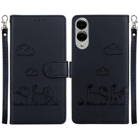 Cute Cats RFID Leather Phone Case, For Galaxy S26 FE 5G, For Samsung Galaxy S26+ 5G, For Samsung Galaxy S26 Edge 5G, For Samsung Galaxy S26 Ultra 5G, For Samsung Galaxy S26 5G, For Samsung Galaxy S25 FE 5G, For Samsung Galaxy S25 Edge 5G               ...
