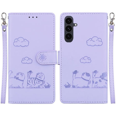 Cute Cats RFID Leather Phone Case, For Galaxy S26 FE 5G, For Samsung Galaxy S26+ 5G, For Samsung Galaxy S26 Edge 5G, For Samsung Galaxy S26 Ultra 5G, For Samsung Galaxy S26 5G, For Samsung Galaxy S25 FE 5G, For Samsung Galaxy S25 Edge 5G               ...