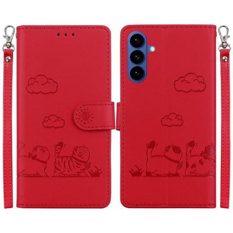 Cute Cats RFID Leather Phone Case, For Galaxy S26 FE 5G, For Samsung Galaxy S26+ 5G, For Samsung Galaxy S26 Edge 5G, For Samsung Galaxy S26 Ultra 5G, For Samsung Galaxy S26 5G, For Samsung Galaxy S25 FE 5G, For Samsung Galaxy S25 Edge 5G               ...