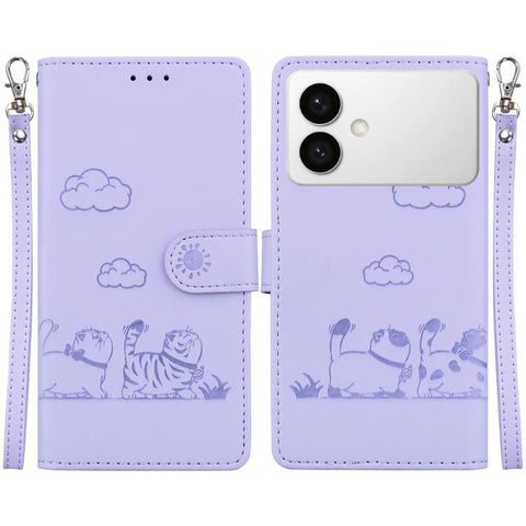 Cute Cats RFID Leather Phone Case, For Galaxy S26 FE 5G, For Samsung Galaxy S26+ 5G, For Samsung Galaxy S26 Edge 5G, For Samsung Galaxy S26 Ultra 5G, For Samsung Galaxy S26 5G, For Samsung Galaxy S25 FE 5G, For Samsung Galaxy S25 Edge 5G               ...