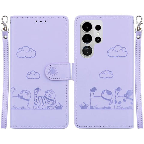 Cute Cats RFID Leather Phone Case, For Galaxy S26 FE 5G, For Samsung Galaxy S26+ 5G, For Samsung Galaxy S26 Edge 5G, For Samsung Galaxy S26 Ultra 5G, For Samsung Galaxy S26 5G, For Samsung Galaxy S25 FE 5G, For Samsung Galaxy S25 Edge 5G               ...