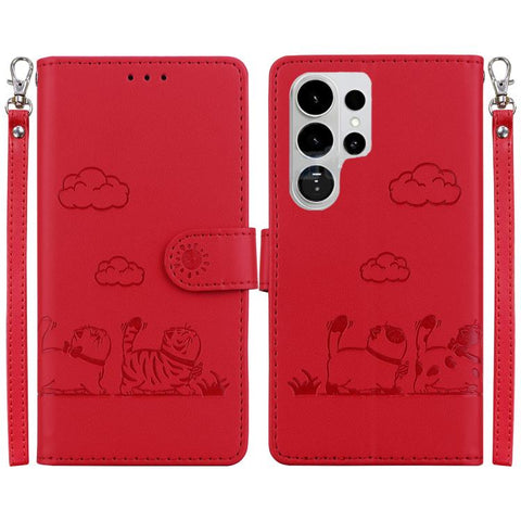 Cute Cats RFID Leather Phone Case, For Galaxy S26 FE 5G, For Samsung Galaxy S26+ 5G, For Samsung Galaxy S26 Edge 5G, For Samsung Galaxy S26 Ultra 5G, For Samsung Galaxy S26 5G, For Samsung Galaxy S25 FE 5G, For Samsung Galaxy S25 Edge 5G               ...