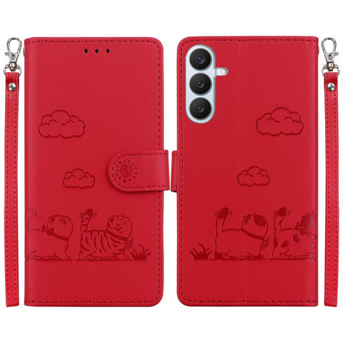 Cute Cats RFID Leather Phone Case, For Galaxy S26 FE 5G, For Samsung Galaxy S26+ 5G, For Samsung Galaxy S26 Edge 5G, For Samsung Galaxy S26 Ultra 5G, For Samsung Galaxy S26 5G, For Samsung Galaxy S25 FE 5G, For Samsung Galaxy S25 Edge 5G               ...