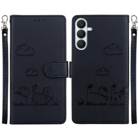 Cute Cats RFID Leather Phone Case, For Galaxy S26 FE 5G, For Samsung Galaxy S26+ 5G, For Samsung Galaxy S26 Edge 5G, For Samsung Galaxy S26 Ultra 5G, For Samsung Galaxy S26 5G, For Samsung Galaxy S25 FE 5G, For Samsung Galaxy S25 Edge 5G               ...