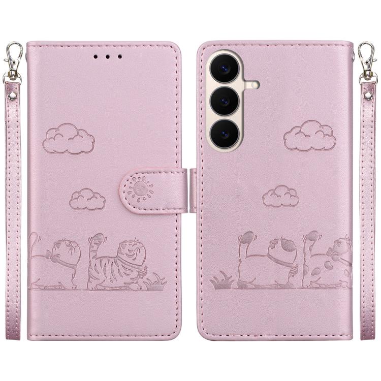 Cute Cats RFID Leather Phone Case, For Galaxy S26 FE 5G, For Samsung Galaxy S26+ 5G, For Samsung Galaxy S26 Edge 5G, For Samsung Galaxy S26 Ultra 5G, For Samsung Galaxy S26 5G, For Samsung Galaxy S25 FE 5G, For Samsung Galaxy S25 Edge 5G               ...