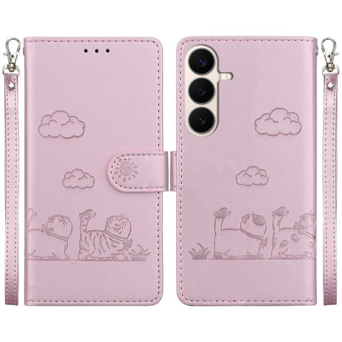 Cute Cats RFID Leather Phone Case, For Galaxy S26 FE 5G, For Samsung Galaxy S26+ 5G, For Samsung Galaxy S26 Edge 5G, For Samsung Galaxy S26 Ultra 5G, For Samsung Galaxy S26 5G, For Samsung Galaxy S25 FE 5G, For Samsung Galaxy S25 Edge 5G               ...