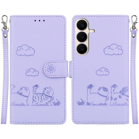 Cute Cats RFID Leather Phone Case, For Galaxy S26 FE 5G, For Samsung Galaxy S26+ 5G, For Samsung Galaxy S26 Edge 5G, For Samsung Galaxy S26 Ultra 5G, For Samsung Galaxy S26 5G, For Samsung Galaxy S25 FE 5G, For Samsung Galaxy S25 Edge 5G               ...