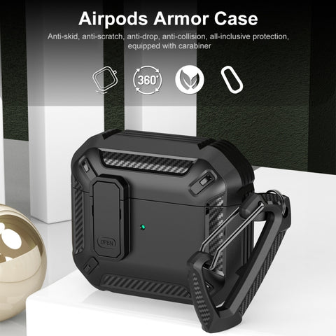 Shield Shockproof Earphone Protective Case with Hook, For AirPods 4 / AirPods 5