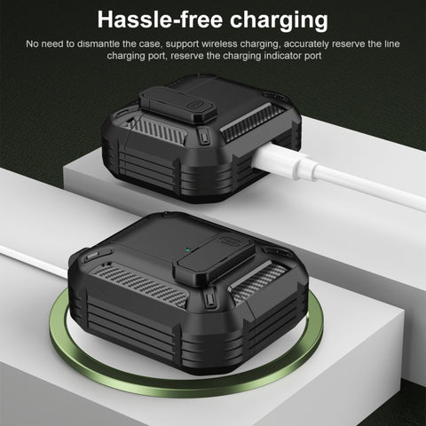 Shield Shockproof Earphone Protective Case with Hook, For AirPods 4 / AirPods 5