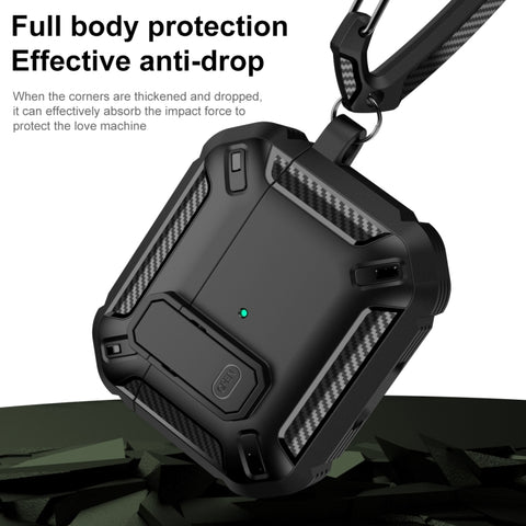 Shield Shockproof Earphone Protective Case with Hook, For AirPods 4 / AirPods 5