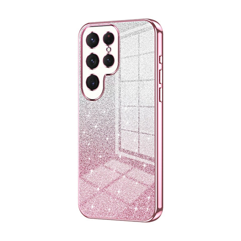 Gradient Glitter Powder Electroplated Phone Case, For Samsung Galaxy S25+ 5G, For Samsung Galaxy S25 Ultra 5G
