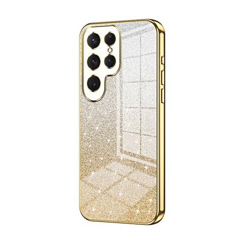 Gradient Glitter Powder Electroplated Phone Case, For Samsung Galaxy S25+ 5G, For Samsung Galaxy S25 Ultra 5G