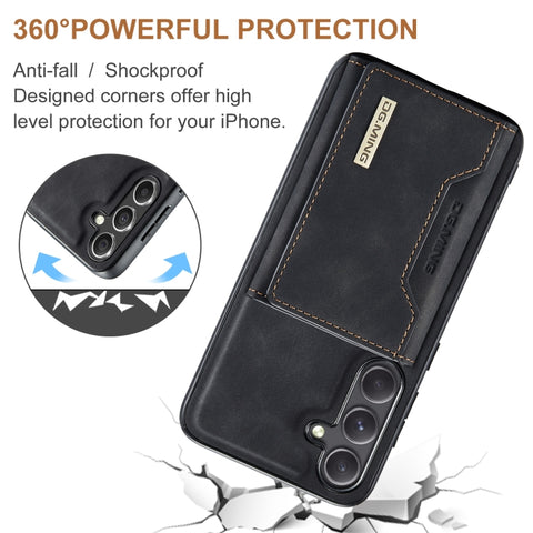 DG.MING M2 Series 3-Fold Multi Card Bag + Magnetic Phone Case, For Samsung Galaxy S24 FE 5G