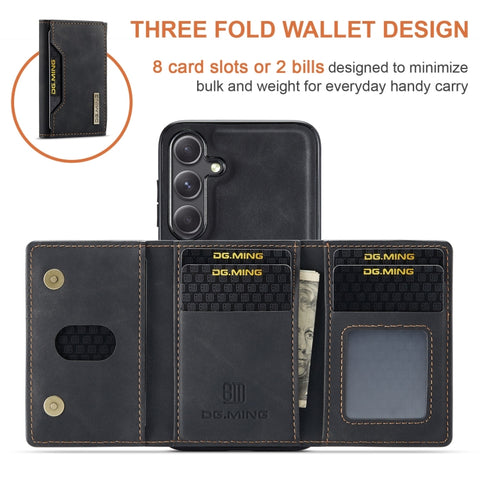 DG.MING M2 Series 3-Fold Multi Card Bag + Magnetic Phone Case, For Samsung Galaxy S24 FE 5G