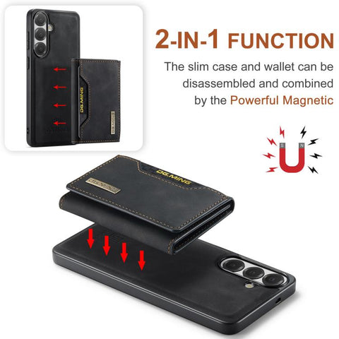 DG.MING M2 Series 3-Fold Multi Card Bag + Magnetic Phone Case, For Galaxy S26 FE 5G, For Samsung Galaxy S26+ 5G, For Samsung Galaxy S26 Ultra 5G, For Samsung Galaxy S26 5G, For Samsung Galaxy S25 FE 5G, For Samsung Galaxy S25 Edge 5G, For Galaxy S25 5G...