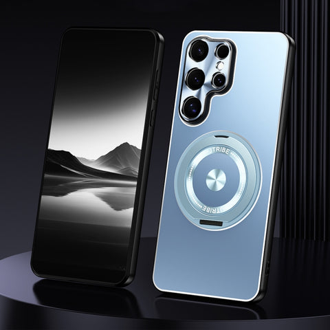Rotating Holder Frosted Metal Phone Case, For Samsung Galaxy S26+ 5G, For Samsung Galaxy S26 Ultra 5G, For Samsung Galaxy S26 5G, For Samsung Galaxy S25 5G, For Samsung Galaxy S25 Ultra 5G, For Samsung Galaxy S24 Ultra 5G, For Samsung Galaxy S24+ 5G   ...