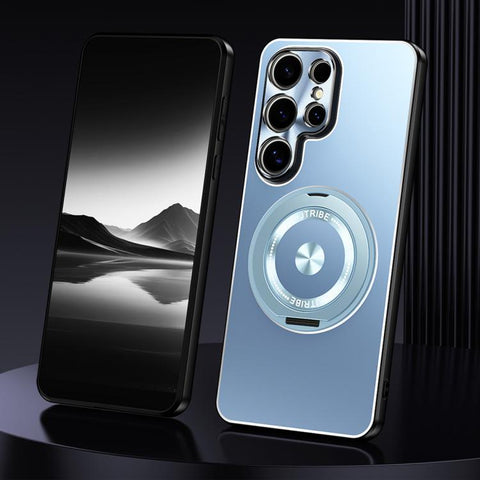 Rotating Holder Frosted Metal Phone Case, For Samsung Galaxy S26+ 5G, For Samsung Galaxy S26 Ultra 5G, For Samsung Galaxy S26 5G, For Samsung Galaxy S25 5G, For Samsung Galaxy S25 Ultra 5G, For Samsung Galaxy S24 Ultra 5G, For Samsung Galaxy S24+ 5G   ...