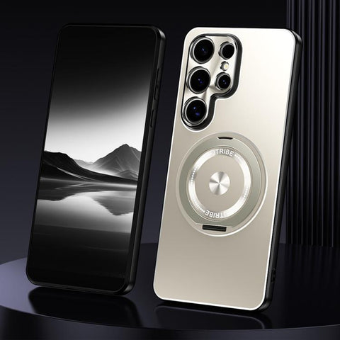 Rotating Holder Frosted Metal Phone Case, For Samsung Galaxy S26+ 5G, For Samsung Galaxy S26 Ultra 5G, For Samsung Galaxy S26 5G, For Samsung Galaxy S25 5G, For Samsung Galaxy S25 Ultra 5G, For Samsung Galaxy S24 Ultra 5G, For Samsung Galaxy S24+ 5G   ...
