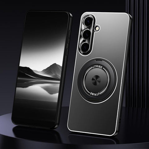 Rotating Holder Frosted Metal Phone Case, For Samsung Galaxy S26+ 5G, For Samsung Galaxy S26 Ultra 5G, For Samsung Galaxy S26 5G, For Samsung Galaxy S25 5G, For Samsung Galaxy S25 Ultra 5G, For Samsung Galaxy S24 Ultra 5G, For Samsung Galaxy S24+ 5G   ...