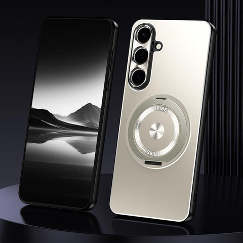 Rotating Holder Frosted Metal Phone Case, For Samsung Galaxy S26+ 5G, For Samsung Galaxy S26 Ultra 5G, For Samsung Galaxy S26 5G, For Samsung Galaxy S25 5G, For Samsung Galaxy S25 Ultra 5G, For Samsung Galaxy S24 Ultra 5G, For Samsung Galaxy S24+ 5G   ...