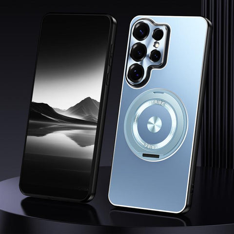 Rotating Holder Frosted Metal Phone Case, For Samsung Galaxy S26+ 5G, For Samsung Galaxy S26 Ultra 5G, For Samsung Galaxy S26 5G, For Samsung Galaxy S25 5G, For Samsung Galaxy S25 Ultra 5G, For Samsung Galaxy S24 Ultra 5G, For Samsung Galaxy S24+ 5G   ...