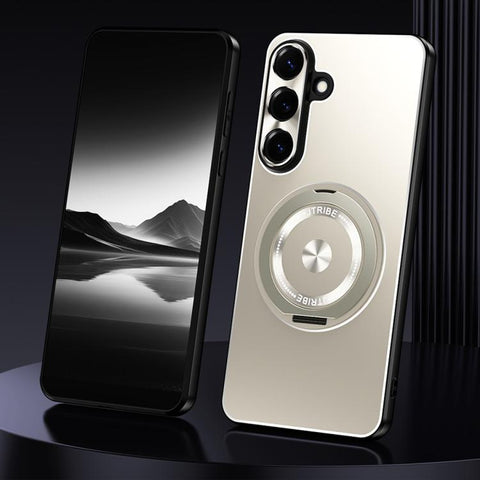 Rotating Holder Frosted Metal Phone Case, For Samsung Galaxy S26+ 5G, For Samsung Galaxy S26 Ultra 5G, For Samsung Galaxy S26 5G, For Samsung Galaxy S25 5G, For Samsung Galaxy S25 Ultra 5G, For Samsung Galaxy S24 Ultra 5G, For Samsung Galaxy S24+ 5G   ...
