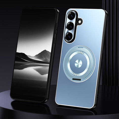 Rotating Holder Frosted Metal Phone Case, For Samsung Galaxy S26+ 5G, For Samsung Galaxy S26 Ultra 5G, For Samsung Galaxy S26 5G, For Samsung Galaxy S25 5G, For Samsung Galaxy S25 Ultra 5G, For Samsung Galaxy S24 Ultra 5G, For Samsung Galaxy S24+ 5G   ...