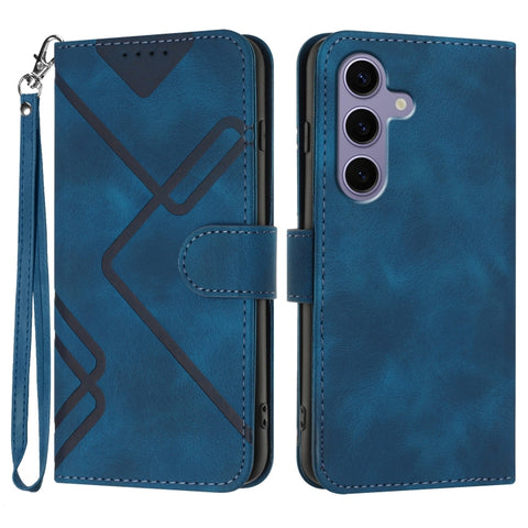 Line Pattern Skin Feel Leather Phone Case, For Galaxy S26 FE 5G, For Samsung Galaxy S26 Edge 5G, For Samsung Galaxy S26 Ultra 5G, For Samsung Galaxy S26 5G, For Samsung Galaxy S25 FE 5G, For Samsung Galaxy S25 5G, For Samsung Galaxy S25+ 5G            ...