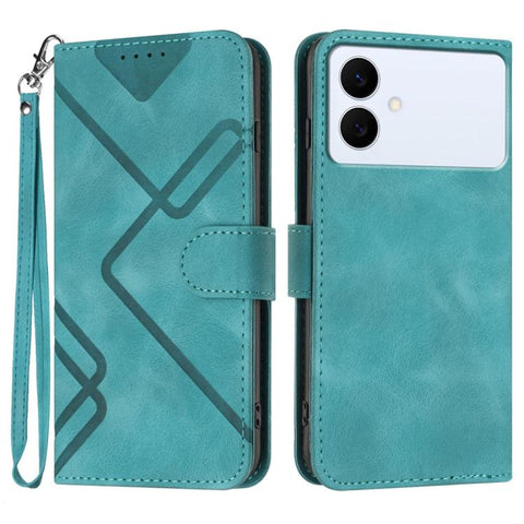 Line Pattern Skin Feel Leather Phone Case, For Galaxy S26 FE 5G, For Samsung Galaxy S26 Edge 5G, For Samsung Galaxy S26 Ultra 5G, For Samsung Galaxy S26 5G, For Samsung Galaxy S25 FE 5G, For Samsung Galaxy S25 5G, For Samsung Galaxy S25+ 5G            ...
