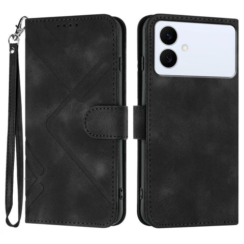 Line Pattern Skin Feel Leather Phone Case, For Galaxy S26 FE 5G, For Samsung Galaxy S26 Edge 5G, For Samsung Galaxy S26 Ultra 5G, For Samsung Galaxy S26 5G, For Samsung Galaxy S25 FE 5G, For Samsung Galaxy S25 5G, For Samsung Galaxy S25+ 5G            ...