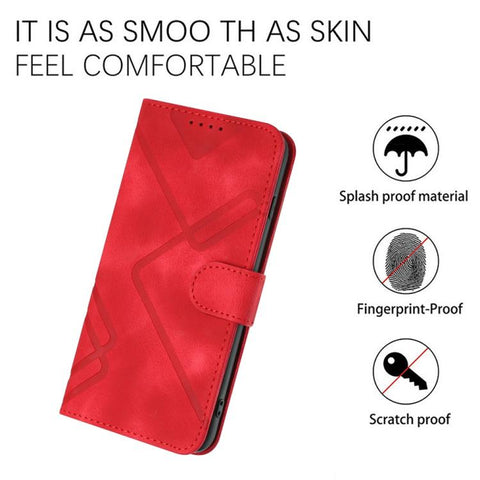 Line Pattern Skin Feel Leather Phone Case, For Galaxy S26 FE 5G, For Samsung Galaxy S26 Edge 5G, For Samsung Galaxy S26 Ultra 5G, For Samsung Galaxy S26 5G, For Samsung Galaxy S25 FE 5G, For Samsung Galaxy S25 5G, For Samsung Galaxy S25+ 5G            ...