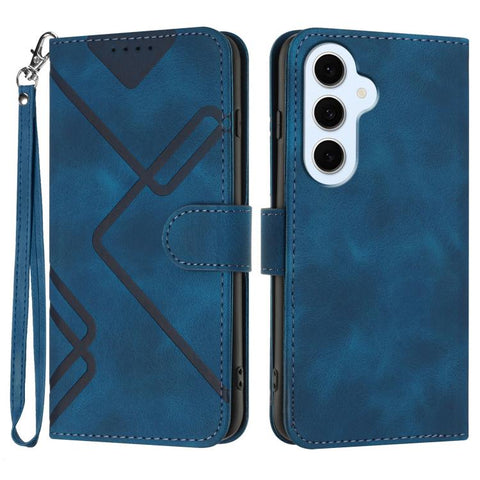 Line Pattern Skin Feel Leather Phone Case, For Galaxy S26 FE 5G, For Samsung Galaxy S26 Edge 5G, For Samsung Galaxy S26 Ultra 5G, For Samsung Galaxy S26 5G, For Samsung Galaxy S25 FE 5G, For Samsung Galaxy S25 5G, For Samsung Galaxy S25+ 5G            ...