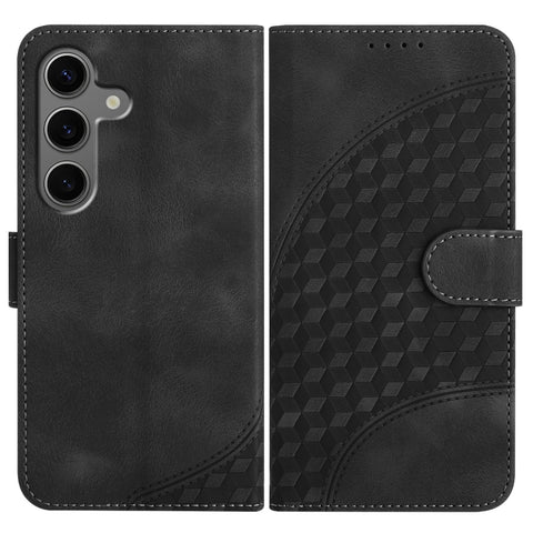 Elephant Head Embossed Phone Leather Case with Lanyard, For Samsung Galaxy S25+ 5G, For Samsung Galaxy S25 Ultra 5G