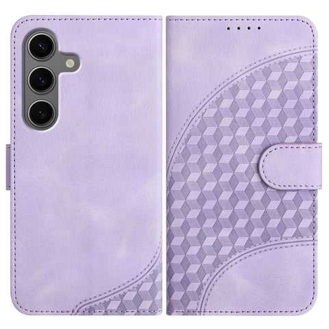 Elephant Head Embossed Phone Leather Case with Lanyard, For Samsung Galaxy S25+ 5G, For Samsung Galaxy S25 Ultra 5G